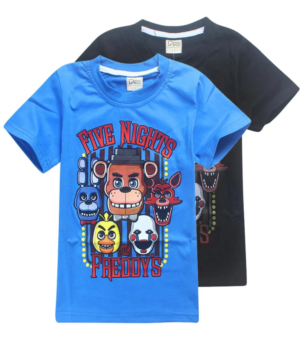 FNAf Kids koszulka Pięć nocy w Freddy 2 Colours 412t Boys Cotton T koszule Designer Ubrania SS2149626962