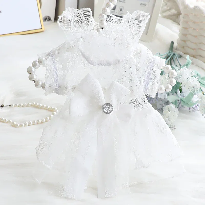 Dog Apparel Luxury Pet Wedding Princess Gauze Lace Puffy Collar Cat Dress Noble Pullover Clothes Skirt Yorkshire Shitzu Pug Accessories