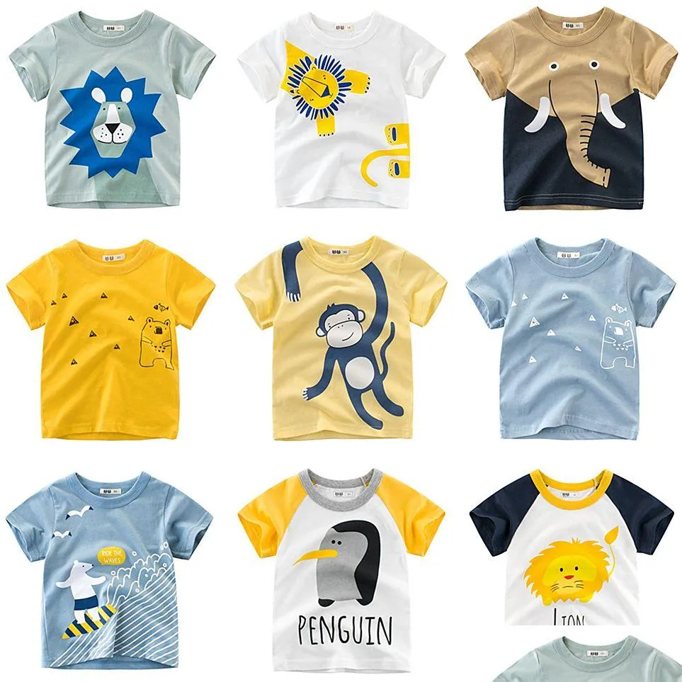 T-shirt 29 anni Bambini Ragazzi Vestiti 100 Magliette a maniche corte in cotone Animali Cartoni animati Bambini Magliette estive Abbigliamento Consegna a domicilio Baby Dhyzs