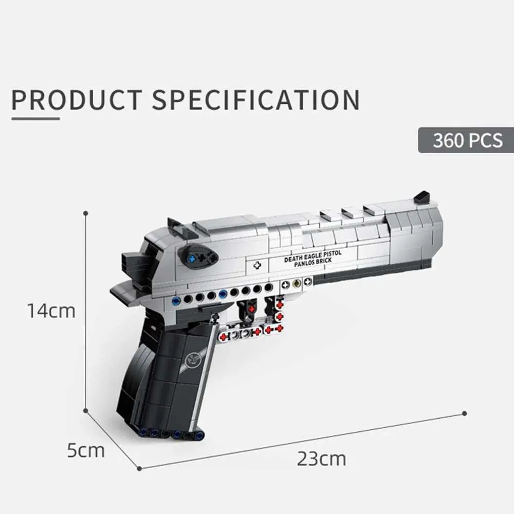 Pistool Speelgoed Desert Eagle Militaire serie M1911 pistool Model bakstenen G18Bouwstenen voor kinderen jongen cadeaus voor kinderen 240307