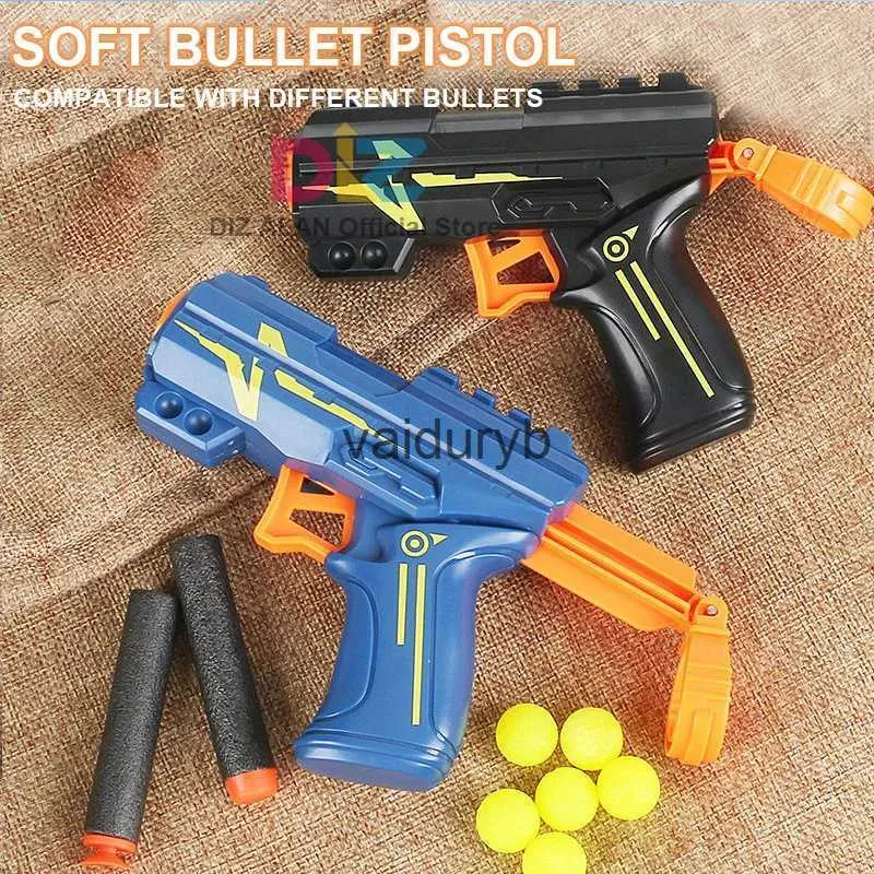 Sand Play Water Fun Gun Toys Soft Bullet Toy Gun för konkurrenter Zeus Apollo Ball Ldren Pistol Eva Foam Dart Blaster Gift H240308