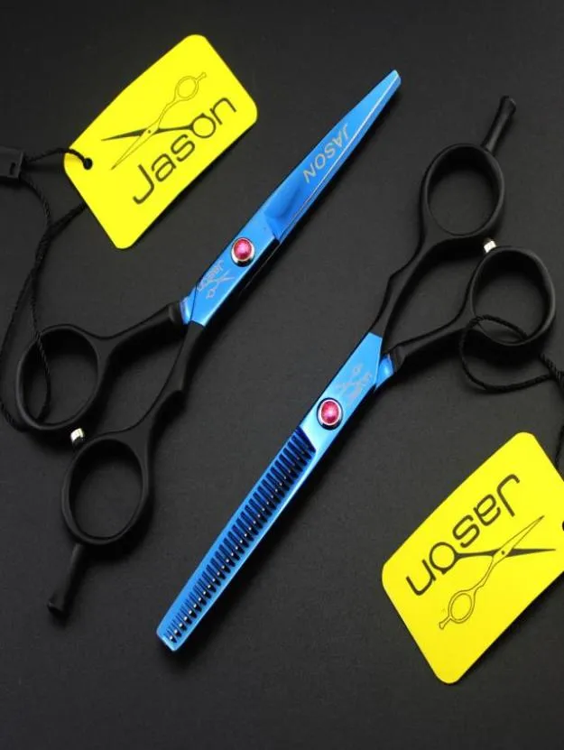 323 55039039 16cm Brand Jason TOP GRADE Hairdressing Scissors 440C Professional Barbers Cutting Scissors Thinning Shears H3371713