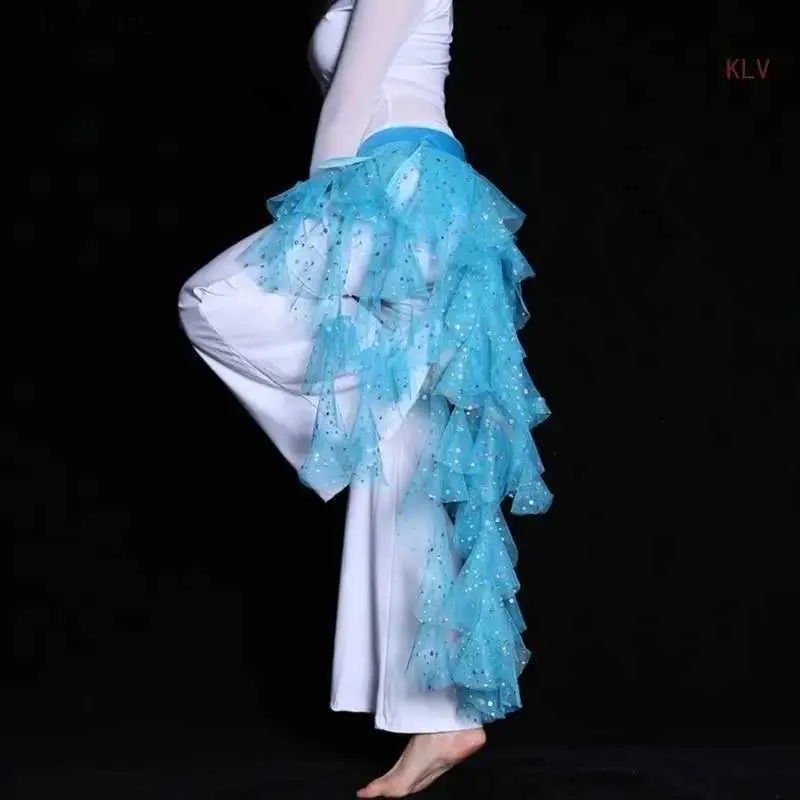 Belts Belly Dance Wrap Belt Hip Skirt Stage Performances Props midjeband Belly Dancer Hip Wrap Accessory for Yogaklasser L240308
