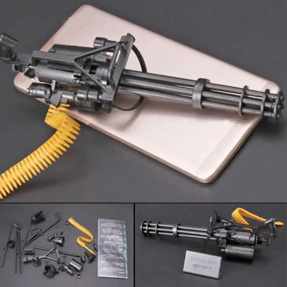 Gun Toys 1 Set 1 6 1/6 Scale 12 Cal Action Figures M134 Gatling BeltMinigun Machine Terminator Bullet Guns Heavy Kids T800 G O8s4 240307