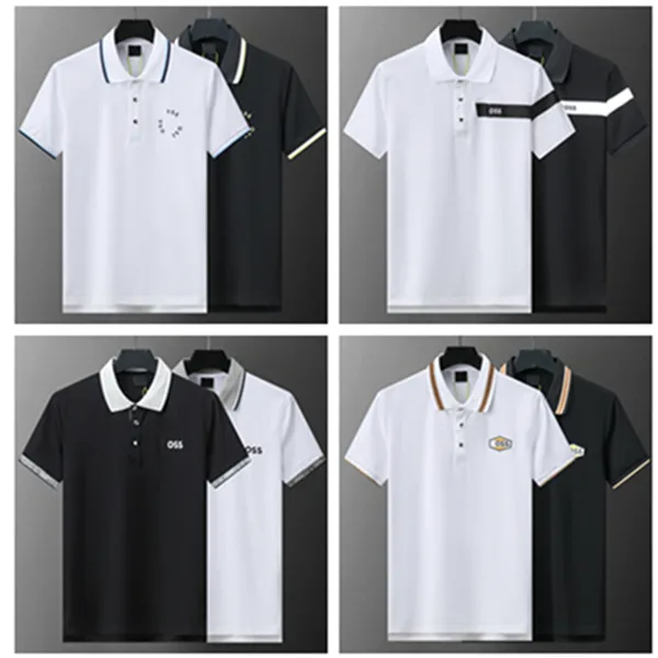 Designer masculino nova camisa polo de algodão para homem confortável de alta qualidade chefe negócios lapela camiseta masculina roupas pai M-3XLtop