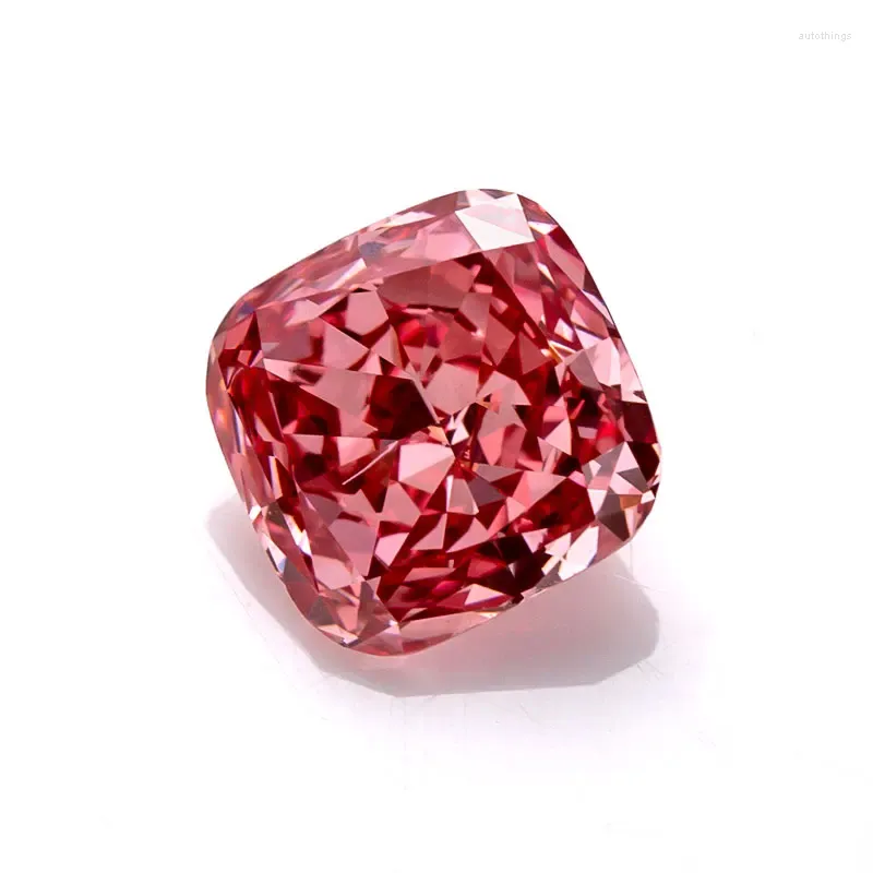 Diamantes soltos 4.5mm cor rosa vvs1 qualidade superior almofada corte pedra preciosa moissanite fábrica jóias finas preço de atacado