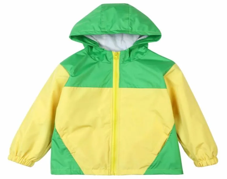 Europe and US foreign trade children039s jacket Windproof wind and Rainproof waterproof jacket stitching hooded Zipper2863370