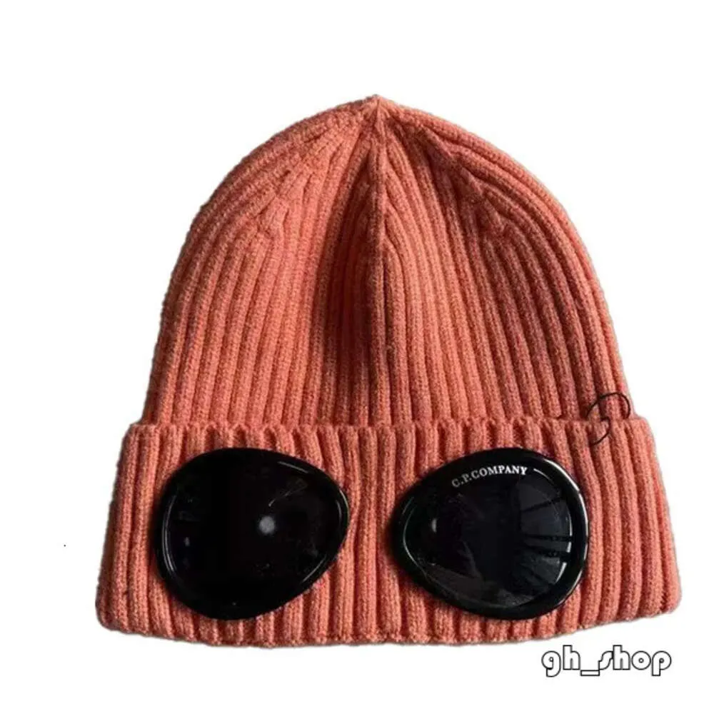 CP Caps Men's Designer Ribbed Knit Lens Hats Women's Extra Fine Merino Wool Goggle Beanie Official Website Version 331