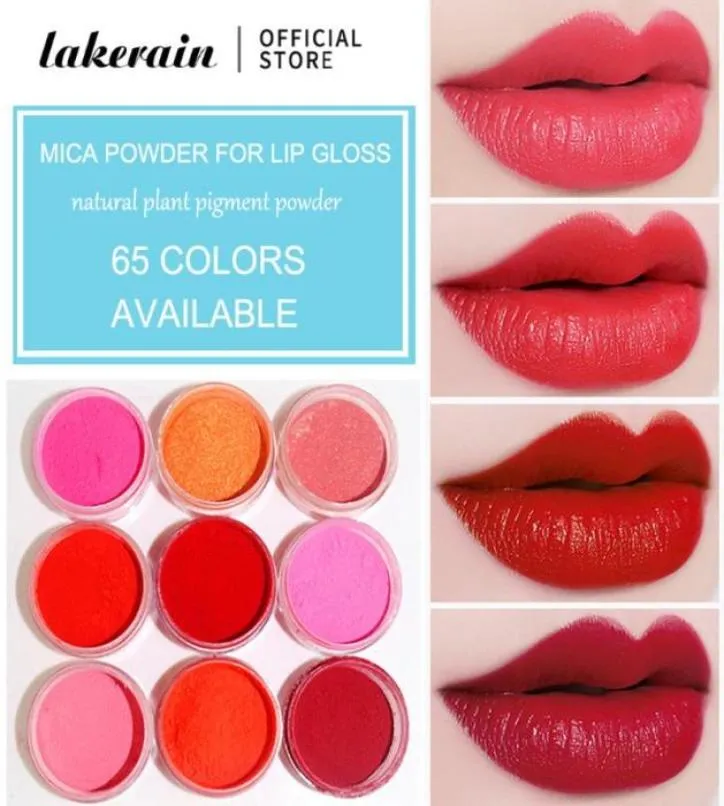 65 kleuren micapoeder voor lipgloss doe-het-zelf lippenstift Pigmentpoeder voor epoxyhars zeep maken slijm zelfgemaakte lipglossbenodigdheden4354306