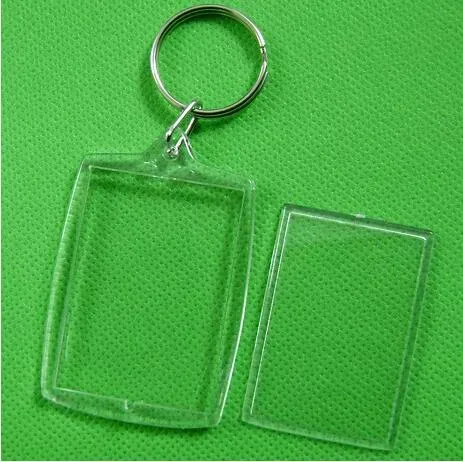 DIY Acrylic Blank Photo Keychains Shaped Clear Key Chains Insert Photo Plastic Keyrings Photo Frame 