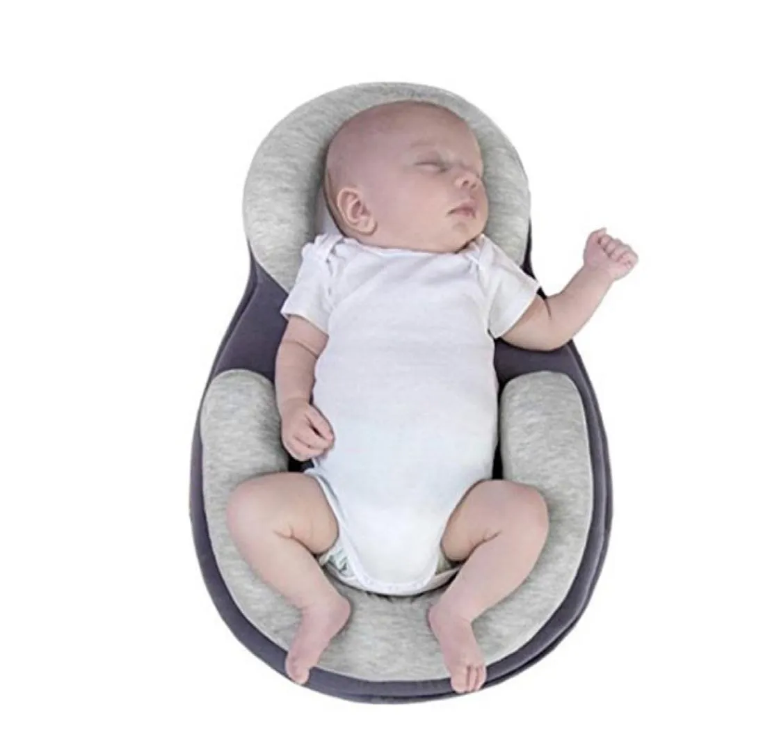 Multifunction Baby Crib Travel Sleep Pillow Newborn Antirollover Safety Cushion Baby Sleep Positioning Pad Portable Folding Bed1370307