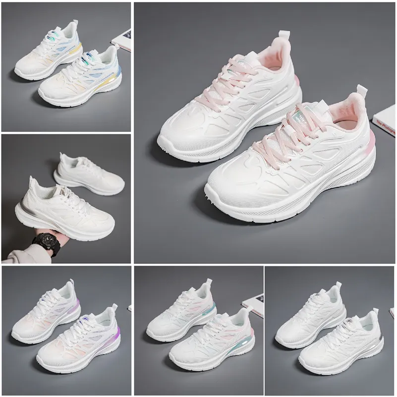 Running Men Randing Chaussures Femmes Nouvelles chaussures plates Soft Sole Fashion Blanc Black Rose rose Bule confortable Sports Z1325 25