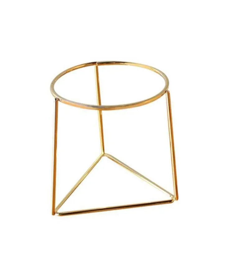 Newly Flower Pot Geometric Metal Rack Plant Care Display Holder Stand Garden Decor Y03143522536