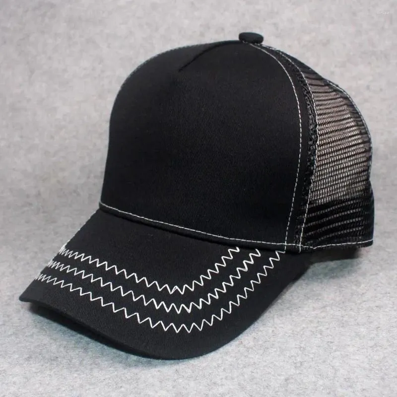 Caps de bola Contraste pontos de algodão Capéu de beisebol preto Capéu