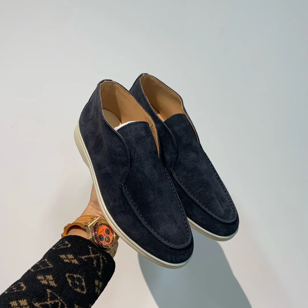 Yeni Piana Açık Yürüyüş Süet Sneaker Ayakkabı Kadın Günlük Ayakkabı Erkekleri Slip-On Yürüyüş Daireleri Klasik Ayak Bileği Boot Luxury Tasarımcı Çöl Lp Boots Fabrika Ayakkabı