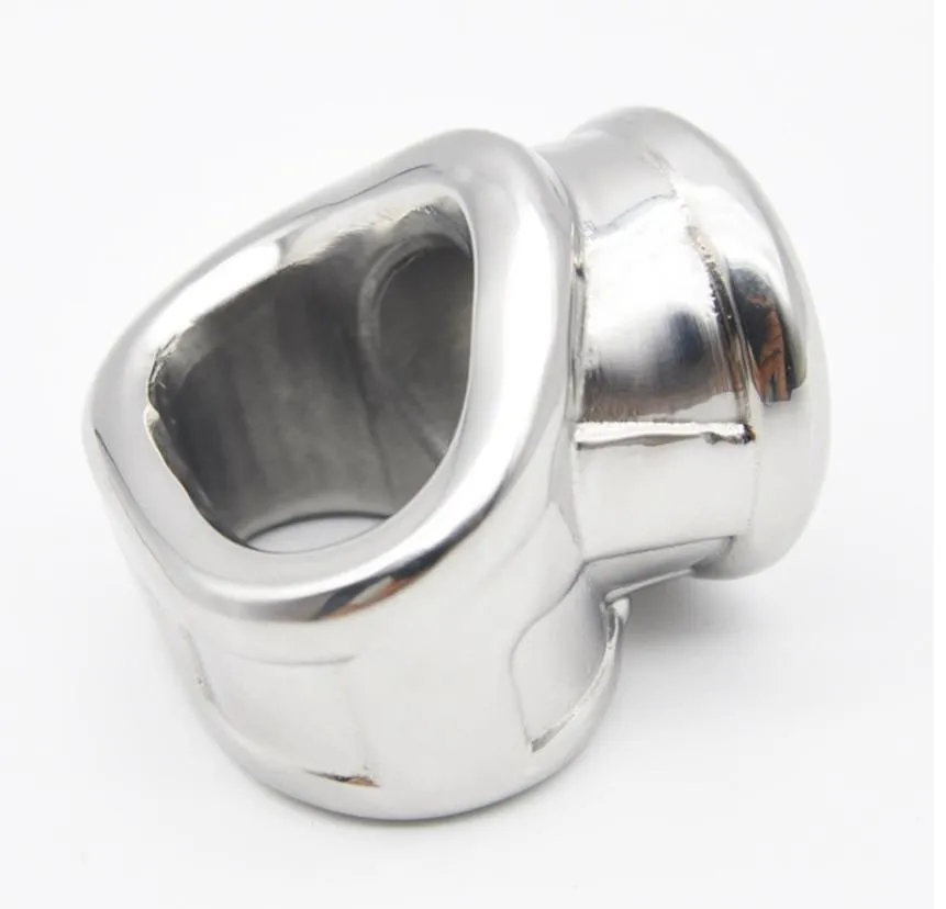 Three Hole Stainless Stell Scrotal Binding Cock Ring Penis Ring Male Cage Penis Sleeve Sex Toys for Male B2-2-1498262494