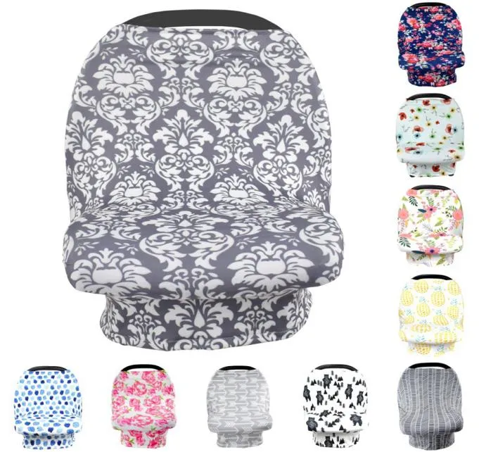 12 styles Baby Nursing Cover Breastfeeding Cover Pineapple Flower Print Safety Seat Car Privacy Cover Scarf Strollers Blanket RRA13962601