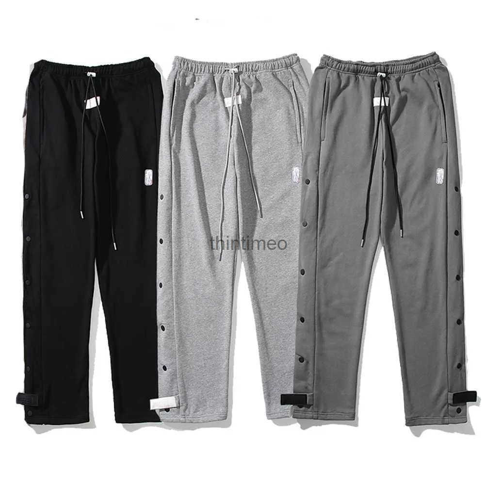 Men's Pants Pants High Pants Side button Sweatpants sports trousers Streetwear 240308