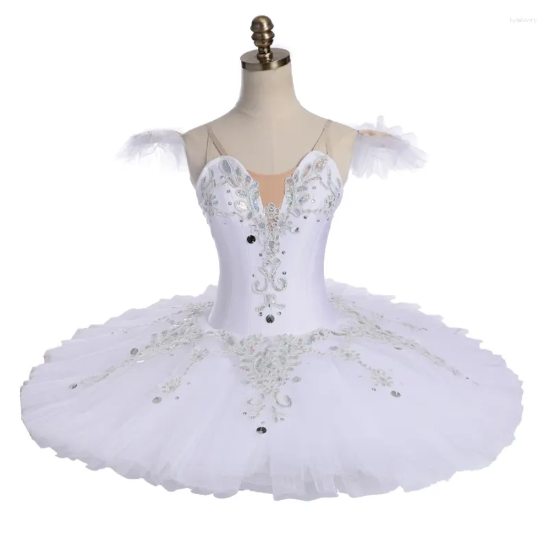 Элегантная сценическая одежда индивидуального размера, профессиональные конкурсные выступления, классическая белая балетная пачка для взрослых женщин