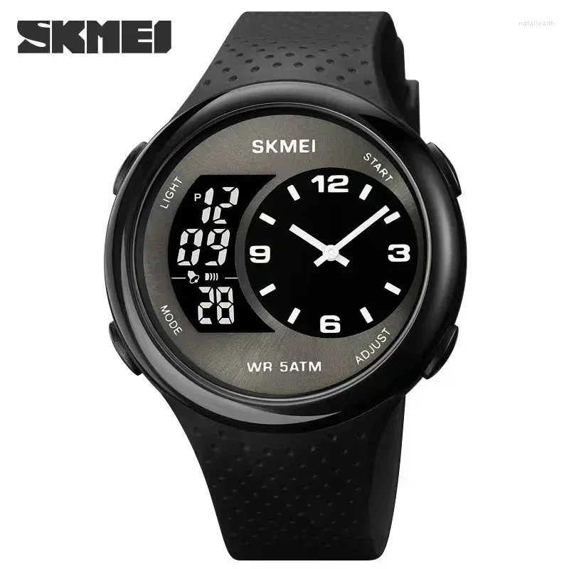 Wristwatches SKMEI 1899 Luxury Men Quartz Watch Countdown Date Creative Sport Waterproof Digital Wristwatch For Mens Alarm Clock Reloj