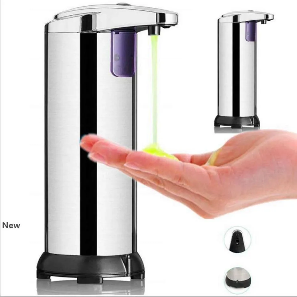 Roestvrijstalen vloeibare zeepdispenser Touchless Dispenser Badkamer Handwaszeepfles Automatische zeepdispenser voor vloeibare zeep 280 ml 6408929