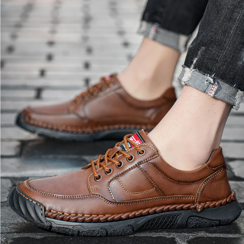 2024 Top qualité hommes chaussures décontractées haut de gamme mocassins en cuir véritable mâle confortable mode baskets marque de luxe hommes loisirs marche grande taille 38-48