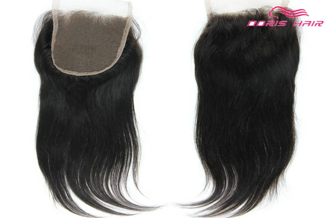 9A cabelo humano brasileiro fechamento de renda parte intermediária três partes 4x4 polegadas fechamento superior cabelo humano cor natural renda frontal cl4985037