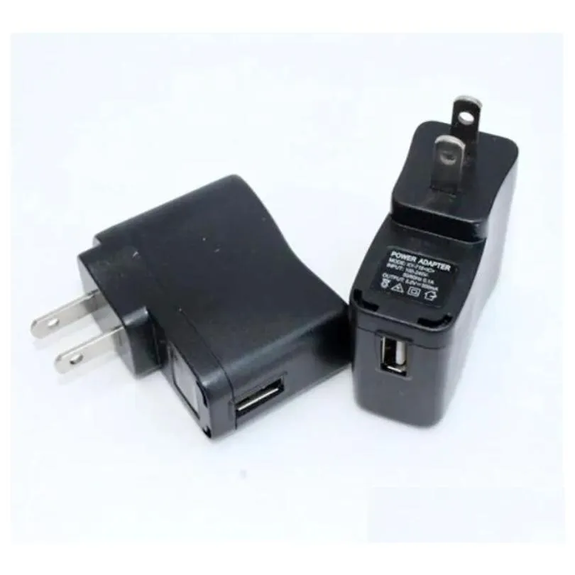 Power Plug-adapter EGO Väggladdare Black USB AC Supply Adapter Mp3 USA Work for Ego-T Battery MP4 Drop Delivery Electronics Batterier OTODK