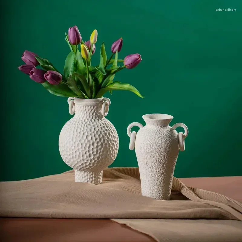 Vaser Boyounordic Ceramics Vase Amphoras Porcelain Table Center Handmased Flower Home Design Living Room Centerpieces Art Decoration