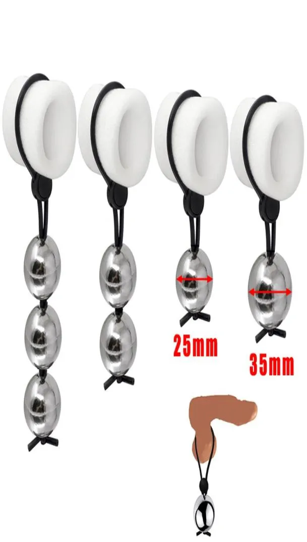Nouveau métal boule coq anneau pénis poids lourd cintre civière érection agrandisseur Extender jouets sexuels pour Men1077933