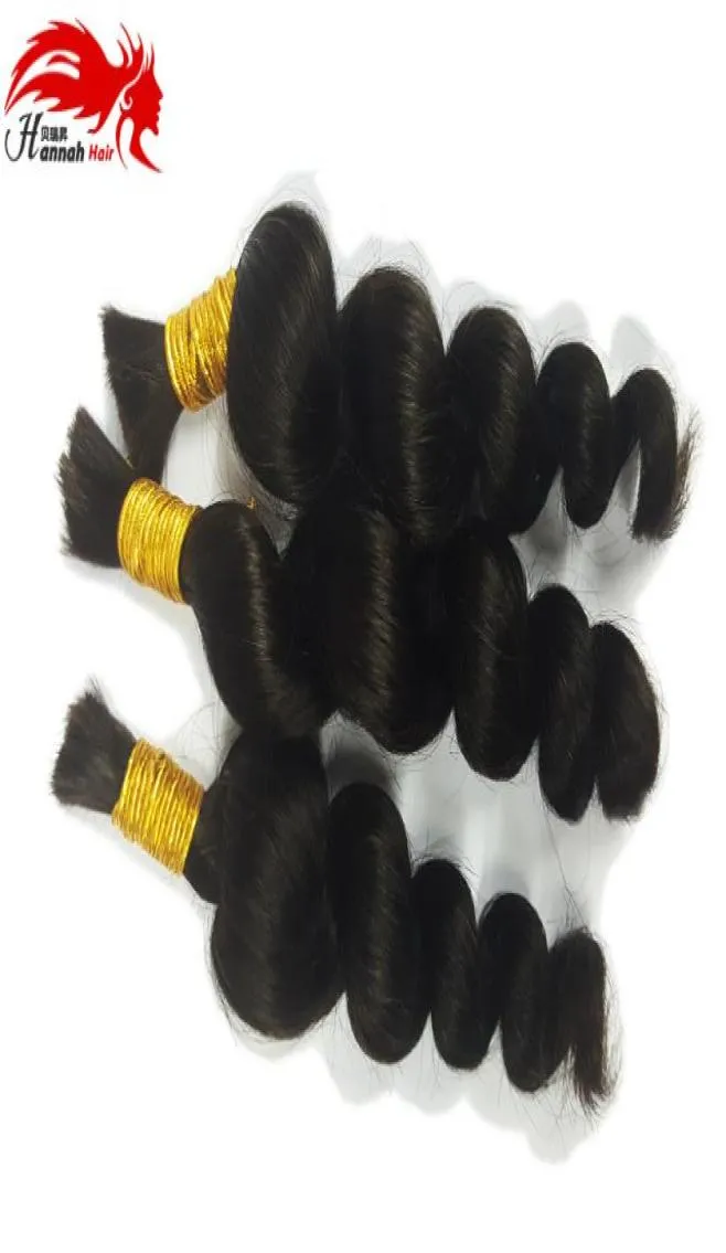 2017 Hannah Produkt Micro Mini Braiding Bulk Sehr gute Qualität 3 Bündel 150 Gramm Rohes Echthaar Bulk Material Braid Whole6238786