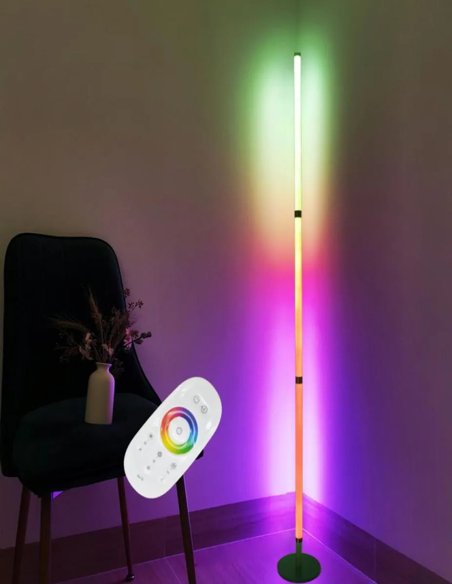 Modern LED Golvlampor RGB -lampor Färgglada sovrum Matsal Atmosfär Belysning 360 grader Klubb Hem inomhusdekor Standing Ligh8410846
