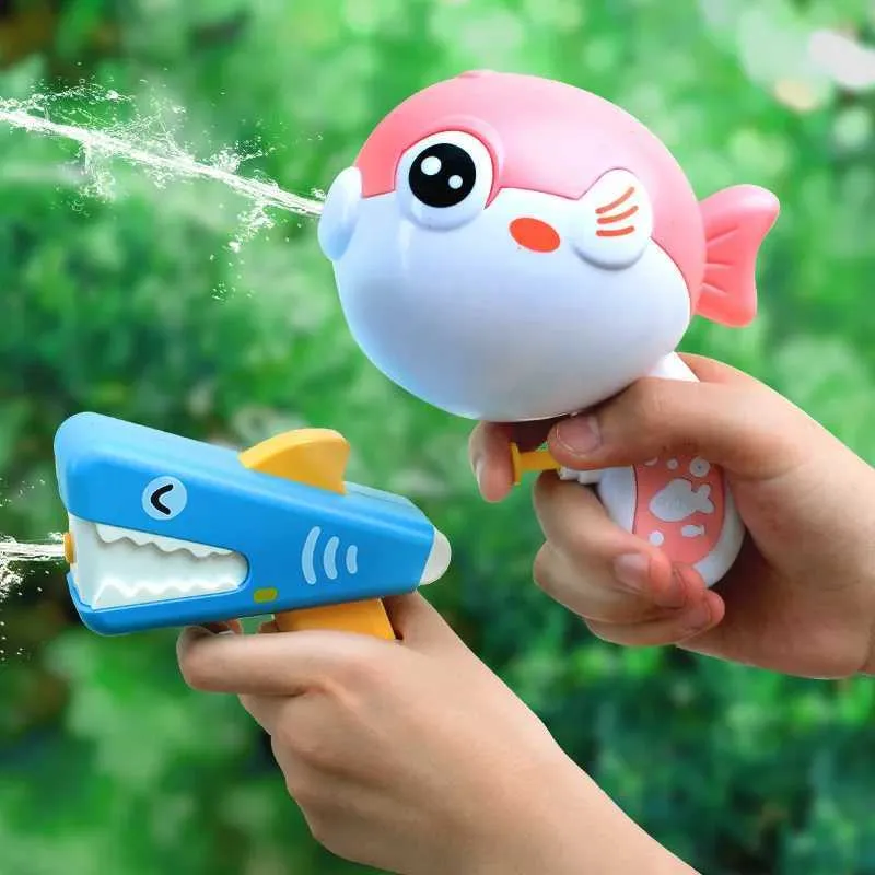 Pistole Spielzeug ODILO Kreative Lustige Hai Delphin Pools Spielzeug Nette Tier Serie Mini Wasser Pistolen für Kinder Kawaii Outdoor Wasser spaß SpielzeugL2403