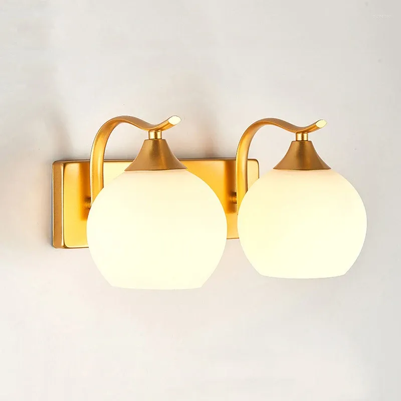 Vägglampor nordiska enkla led lampglasbelysningar för hem vardagsrum sovrum headboard spegel ljus sconce luminariasias