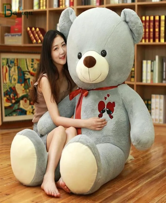 60100 cm grote teddybeer knuffel mooie gigantische beer enorme gevulde zachte dierenpoppen kinderen speelgoed verjaardagscadeau voor vriendin minnaar Y3573511
