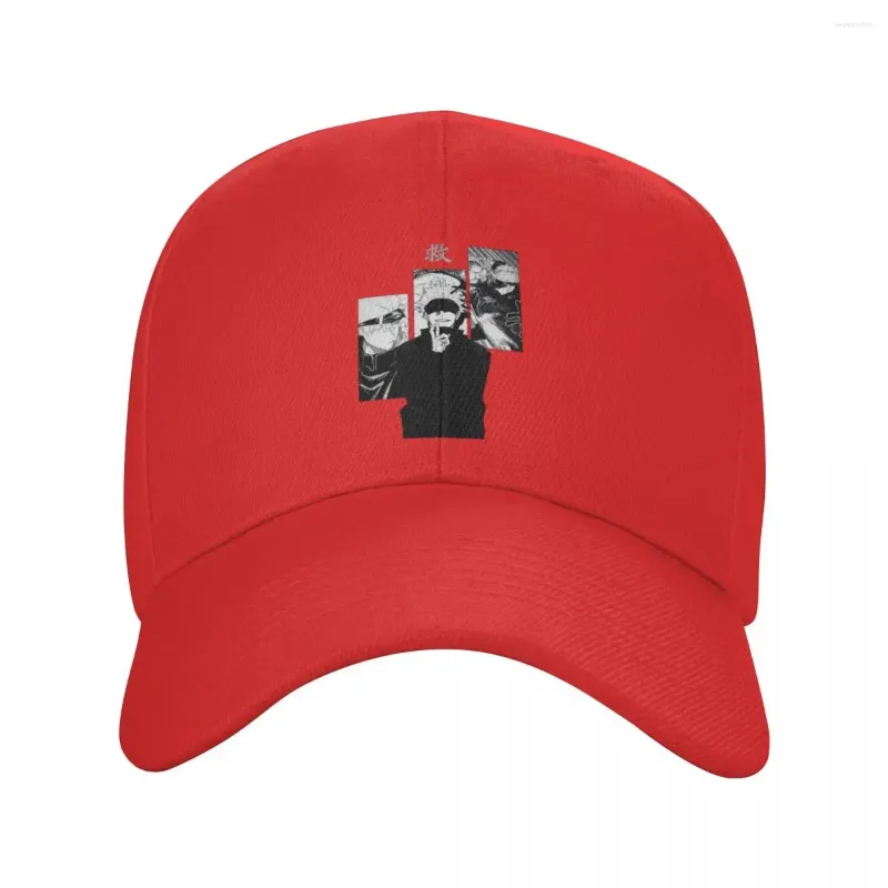 Top Caps Japon manga Satoru Gojo Jujutsu Kaisen Beyzbol Kapağı Kadın Erkekler Ayarlanabilir UNISEX DAD HAT DIŞ GİDER SNAKECTACT SAHRİKLİ YAZ HAT