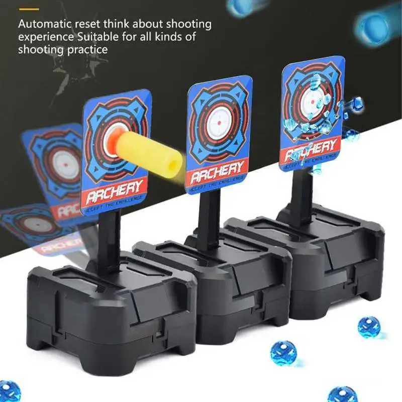 Gun Toys Automatic Reset Electric Mål för Toys Nerf för nerfgel BeadsGun Toy Parts Mål med High Precision Punnectuation 240307