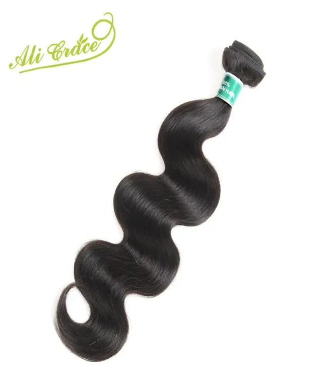 ALI GRACE Hair Malaysian Body Wave Hair Natural Black 1028 Inch 100 Remy Human Weave Bundles 1 Piece 8069292