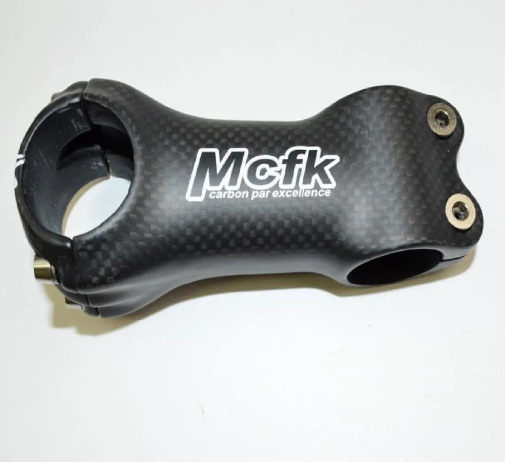 MCFK 3k Attacco manubrio in fibra di carbonio Bicicletta parti della bici stelo in carbonio 318MM x 60 70 80 90 100 110 120mm angolo 6° OPACO LUCIDO strada MTB5404311