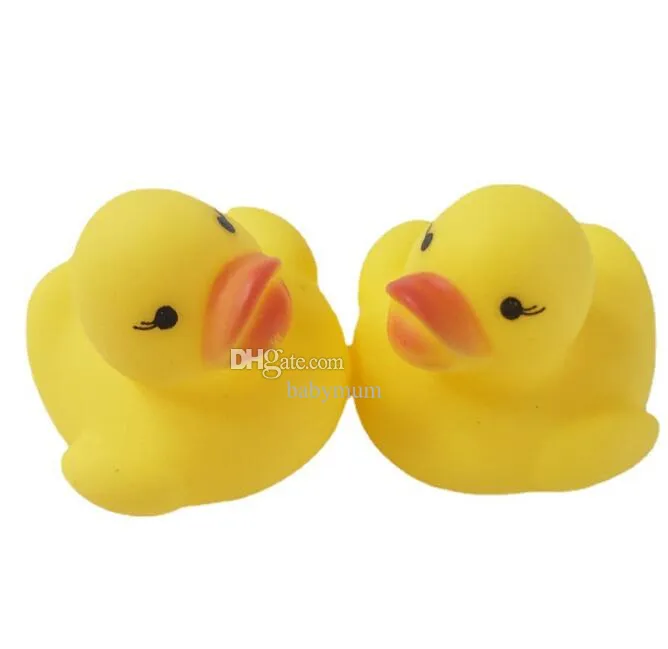 High Quality Baby Bath Water Duck Toy Sounds Mini Yellow Rubber Ducks Bath Small Duck Toy Children Swiming Beach Gifts Bath Toys