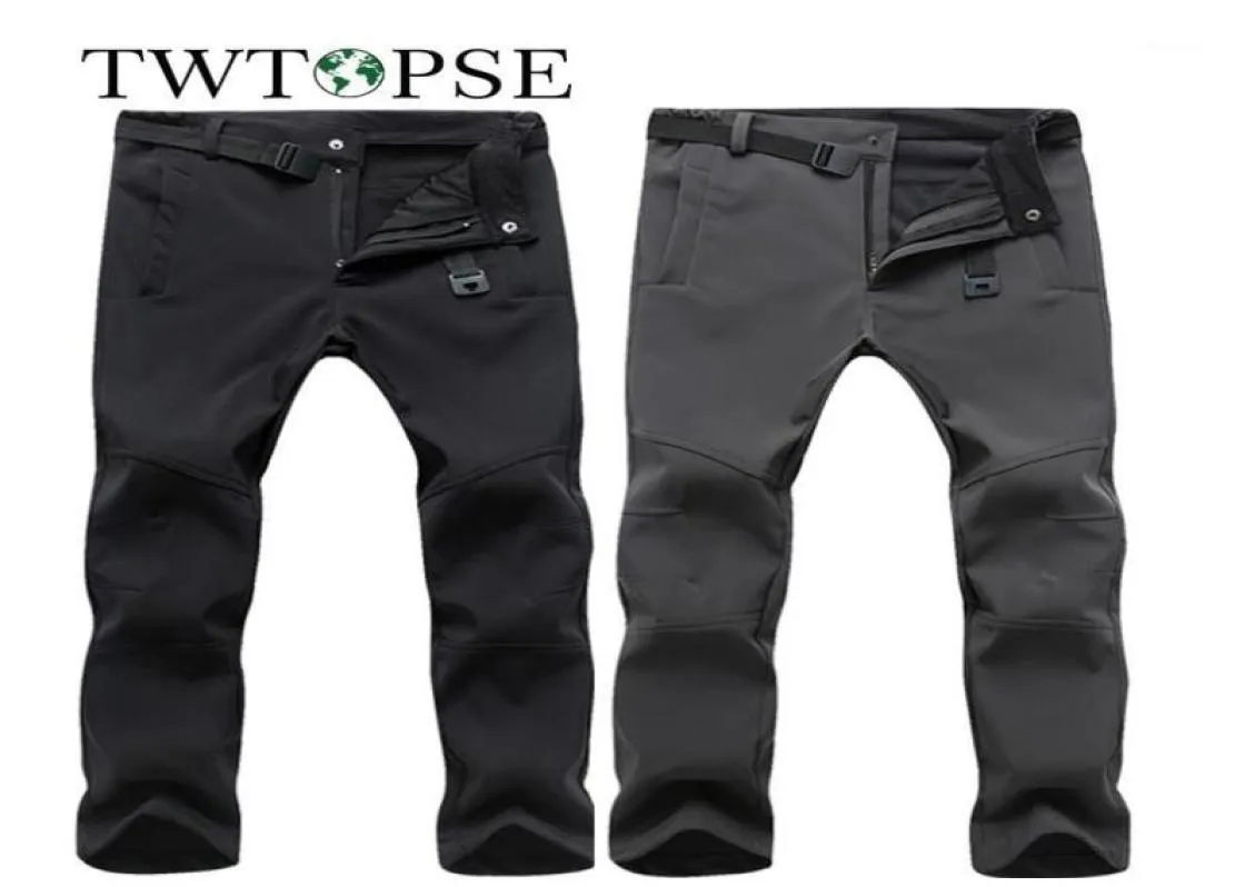 Outdoor Pants TWTOPSE Winter Hiking Men Camping Cycling Skiing Water Resistant Windproof Sport Warm Fleece Trousers Pants13662382