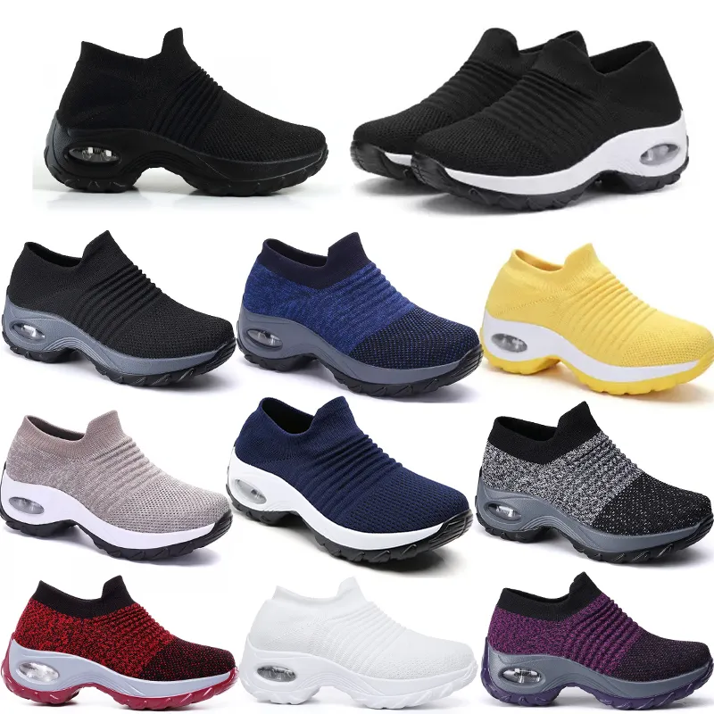 Grande taille hommes femmes chaussures rembourrées volants tissés chaussures de sport couvre-pieds commerce extérieur chaussures décontractées GAI chaussettes chaussures à la mode polyvalent 35-44 56 tendances