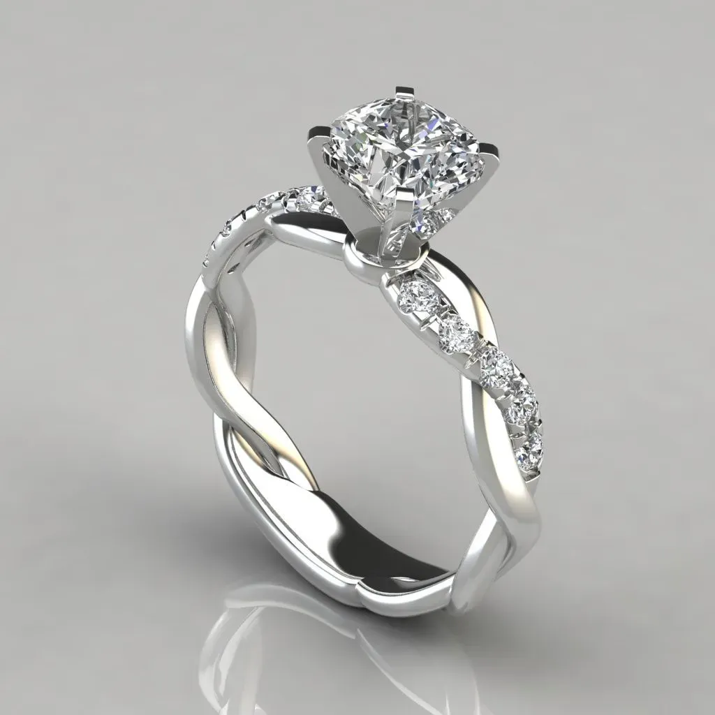 18k roségouden sieraden vergulde tweekleurige prinses vierkante diamanten ring kruis twist diamanten ring hoge kwaliteit voor feest 2024308