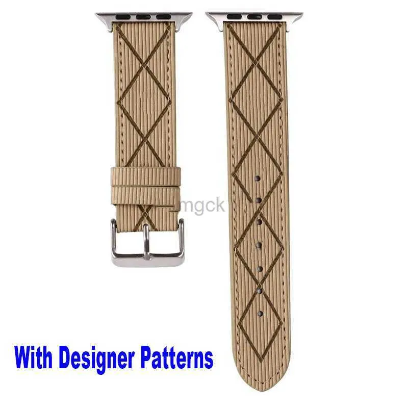 Bandas Matreting de bandas de moda correas de lujo c diseñador relojes correas longitud de mensajes de mensajes Smart watches series 8 7 1 2 3 4 5 6 Patrón de cuero en relieve Bandas S8 240308