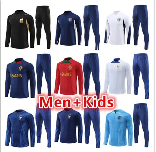 2023 2024 Kit de maillot de football survêtement 22 23 24 chemises de football veste pour hommes Messis di Maria Dybala de Paul Maradona Men Kids Training Costume Tracksuits