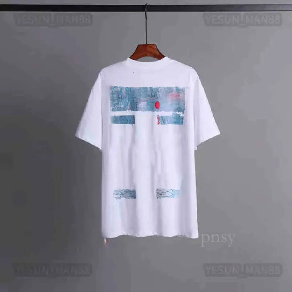 Off White Camicia Uomo T T-shirt versione di alta qualità Abbigliamento firmato da donna T-shirt larghe Tops Uomo Casual Street Graffiti Camicia Felpa Maniche lunghe Bianco 850