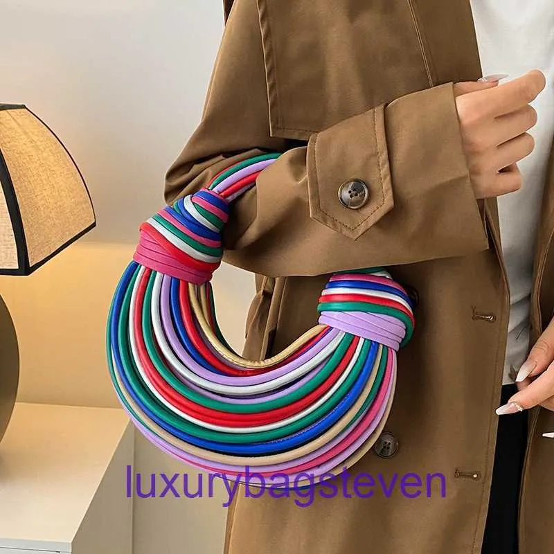 Bottgs's Vents's Jodie designer tote bags on sale Small hand woven Lamian Noodles bag womens messenger 2023 creative noodles shoulder armpit With Real logo FAC2