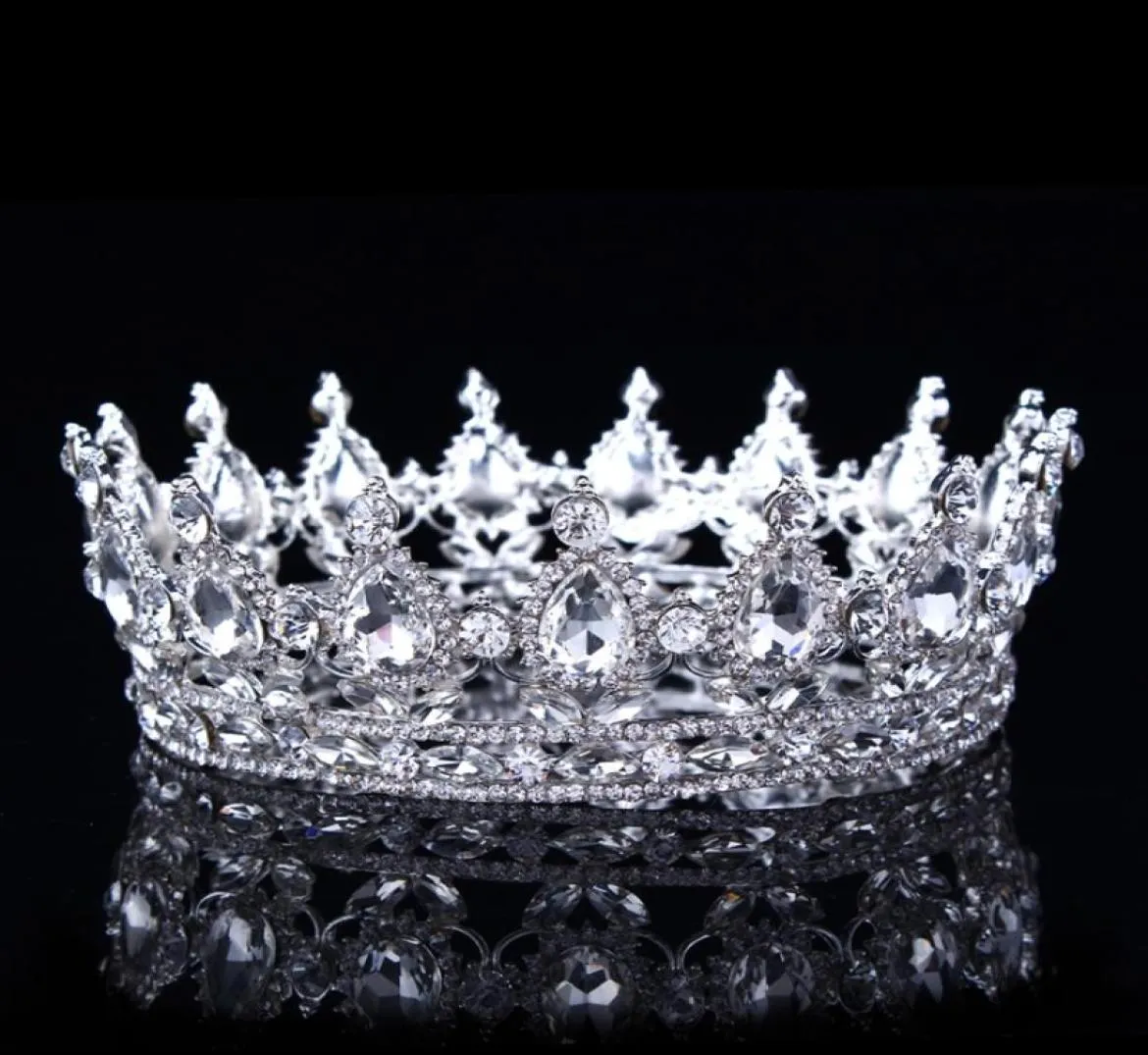 Sorbern Vintage Clear Crystal Tiara Water Drop Style Wedding Crown Bridal Tiara Accessories Rhinestone Tiaras Crowns Pageant Tiara1148437