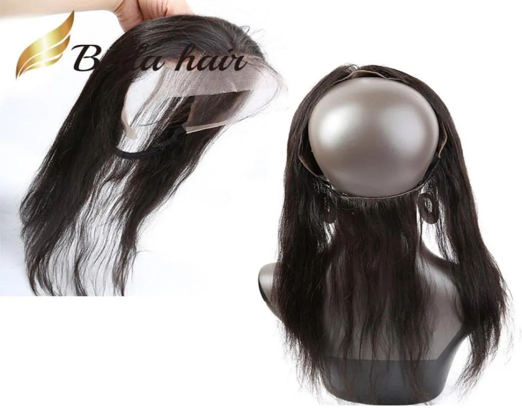 Doğal saç çizgisi ile bebek saçlı 360 dantel bant frontals 224 Sınıf 7A Brezilya Bakire İnsan Saç Silky Düz Frontal Bella Hair7390227