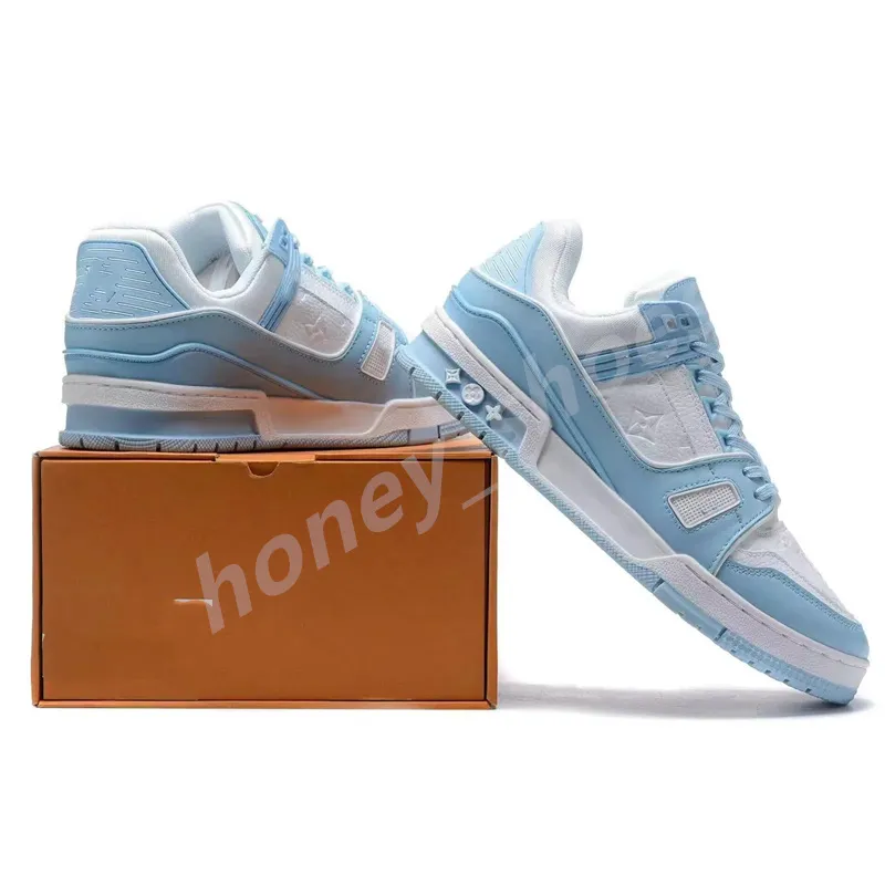 with BOX Designer Sneaker Virgil Trainer Casual Shoes Calfskin Leather Abloh White Green Red Blue Let Ely Purse Vuttonly Crossbody Viutonly E38